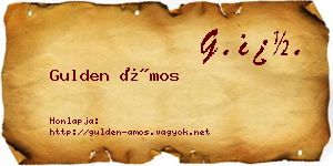 Gulden Ámos névjegykártya